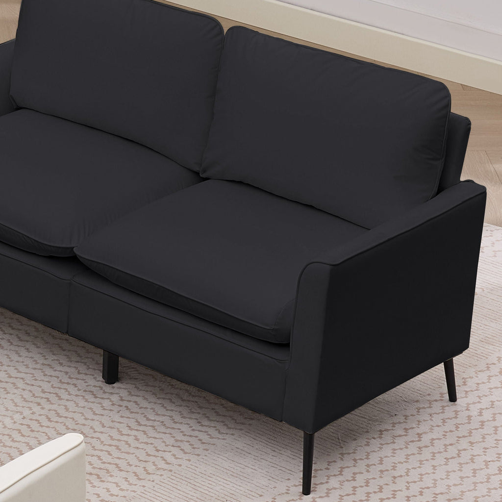 Upholstered Loveseat with Plush Headrest - Multiple Colors