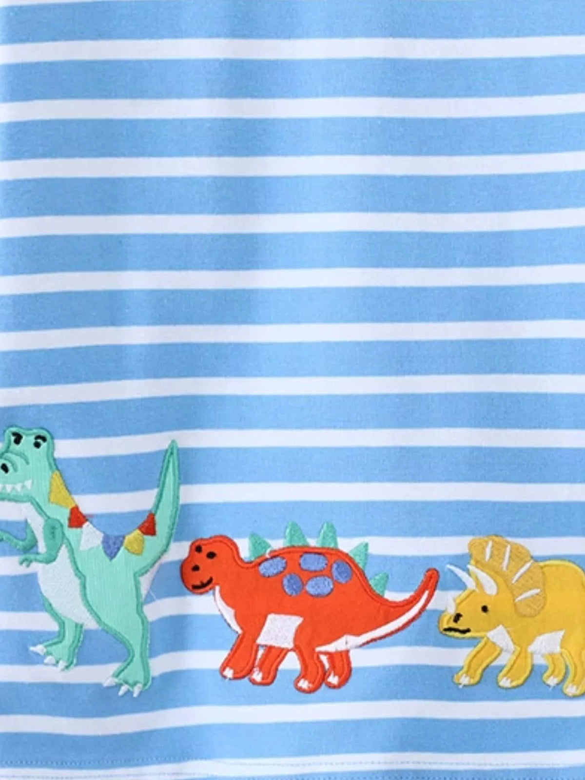 Children's Dinosaur Striped Long Sleeve T-Shirt