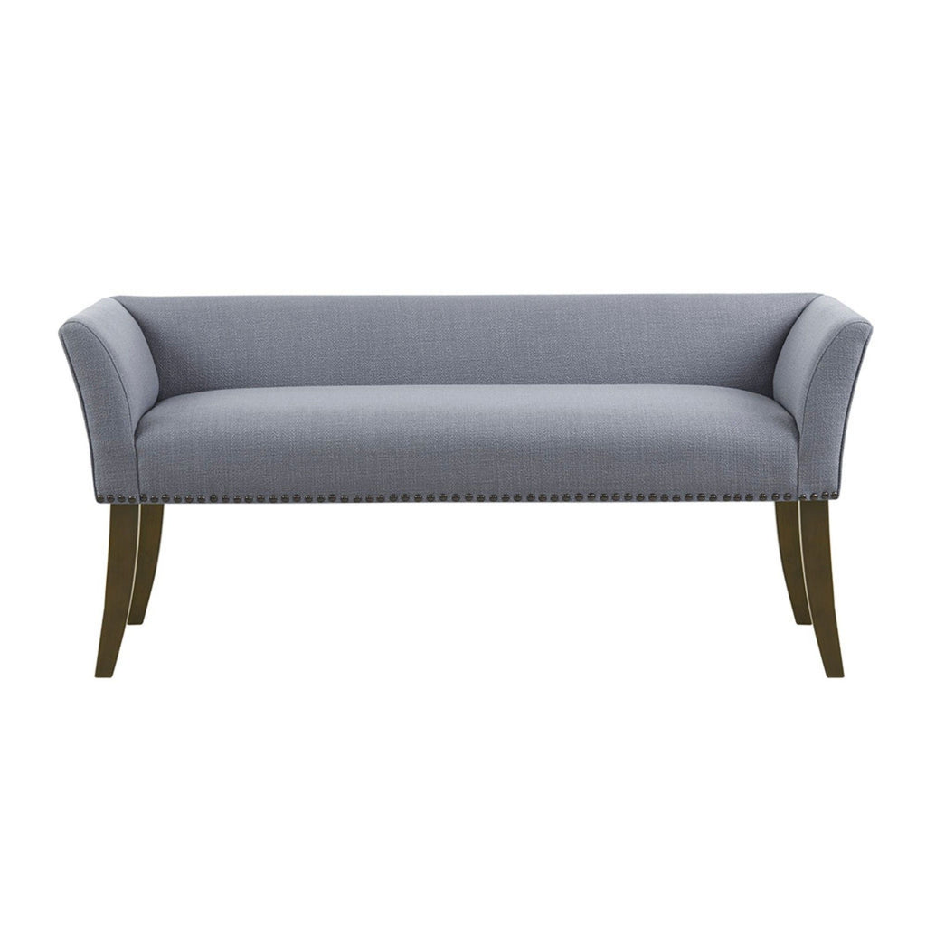 Elegant Design Upholstered Bench with Solid Wood Frame - Gray, Beige or Dark Gray
