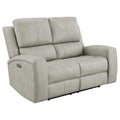 Brickston Triple Power Reclining Loveseat Grey