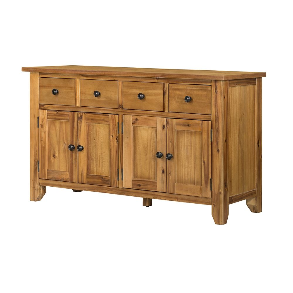 Farmhouse Cabinet Sideboard with Ample Storage - Light Brown