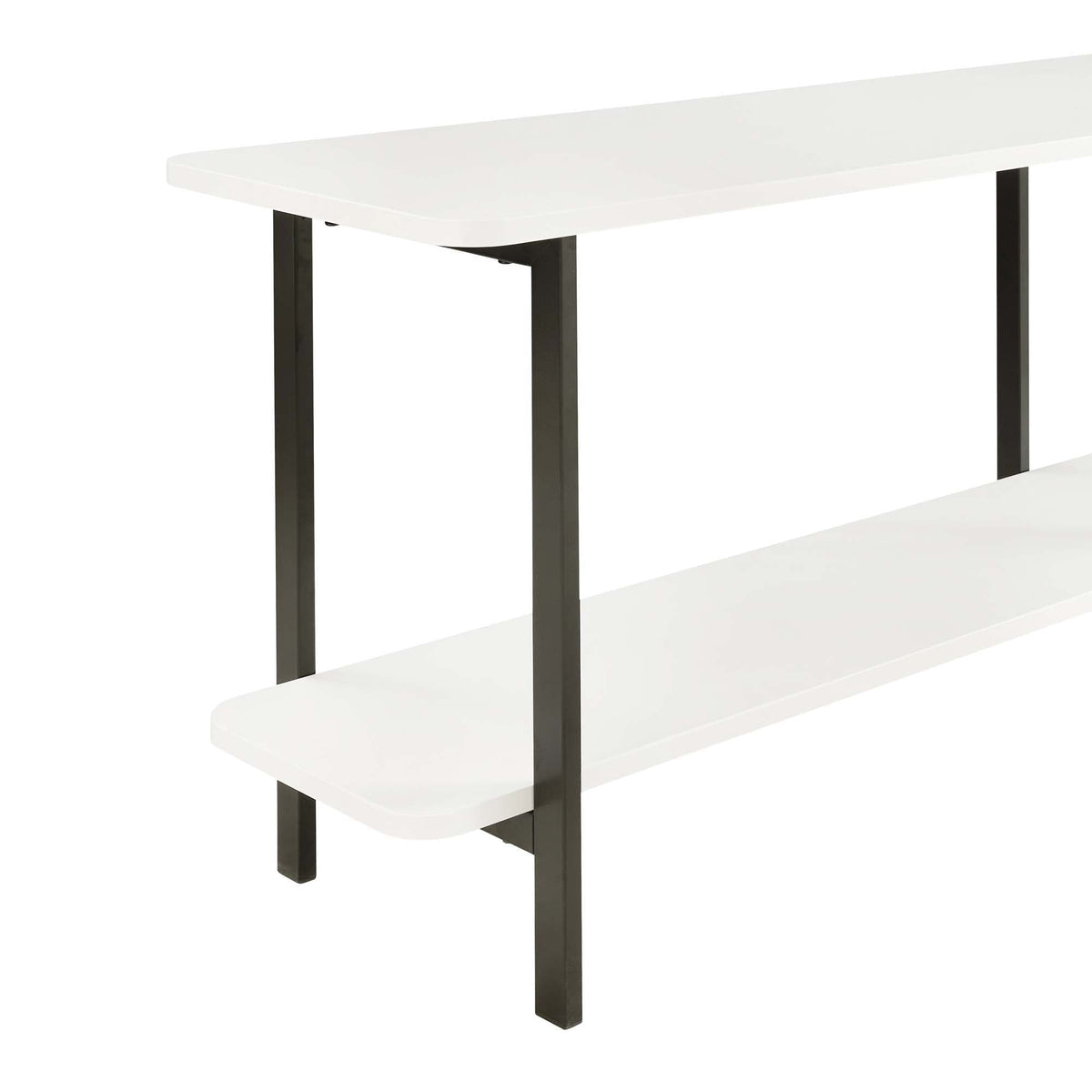 Celine 2 Shelf Console Table with Durable Construction - Gray, White, Black