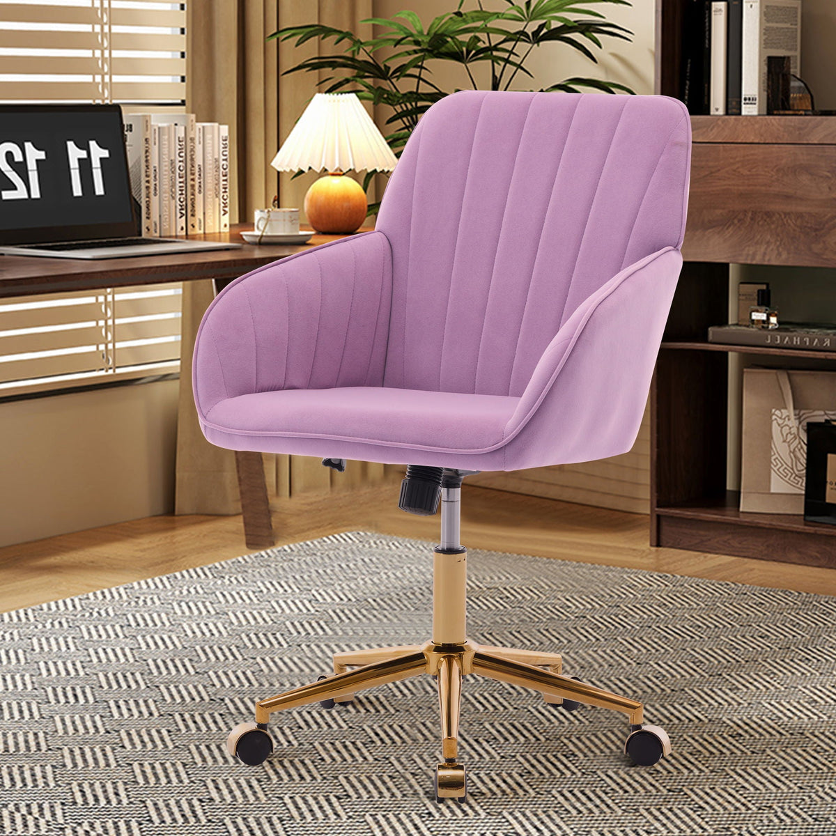 Ergonomic Swivel Office Chair with Memory Foam Seat - Multiple Colors