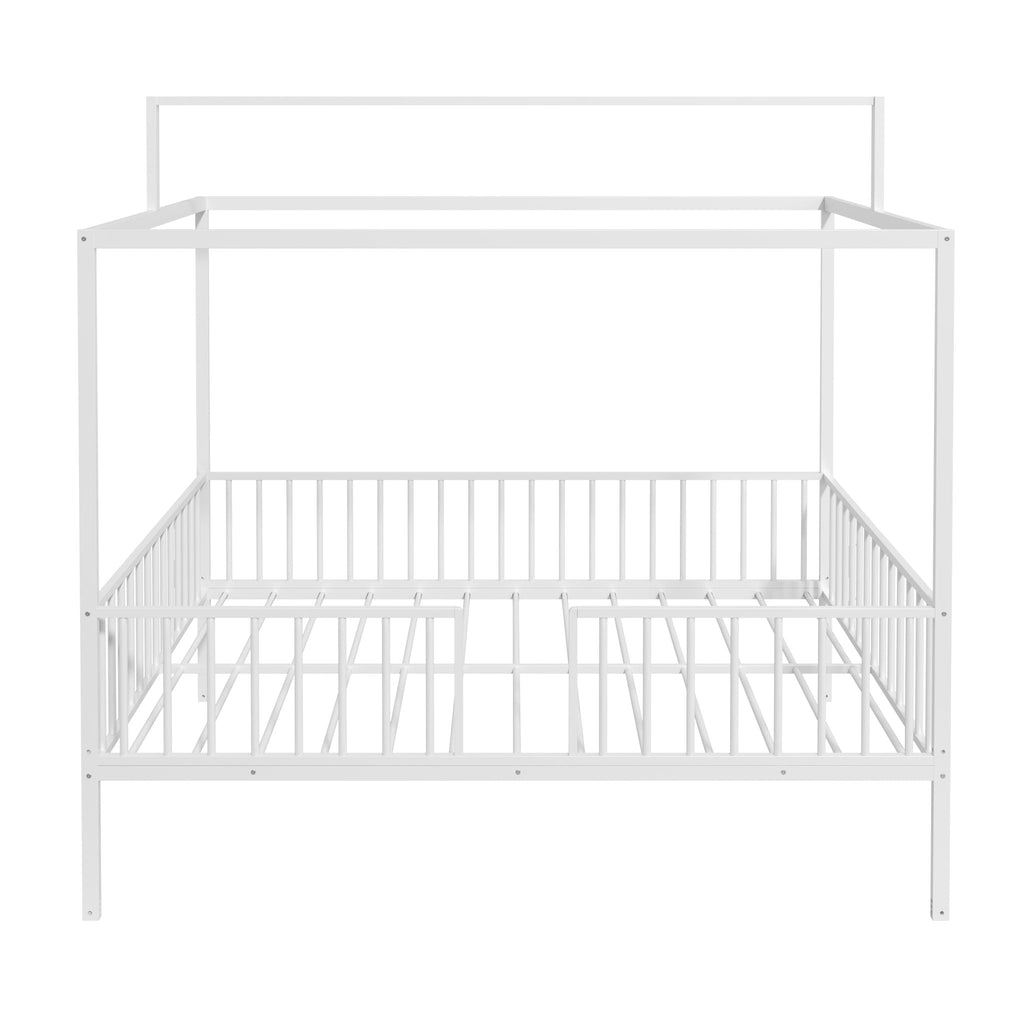 3 In 1 Convertible Montessori Floor Bed with Fenced Support - Full