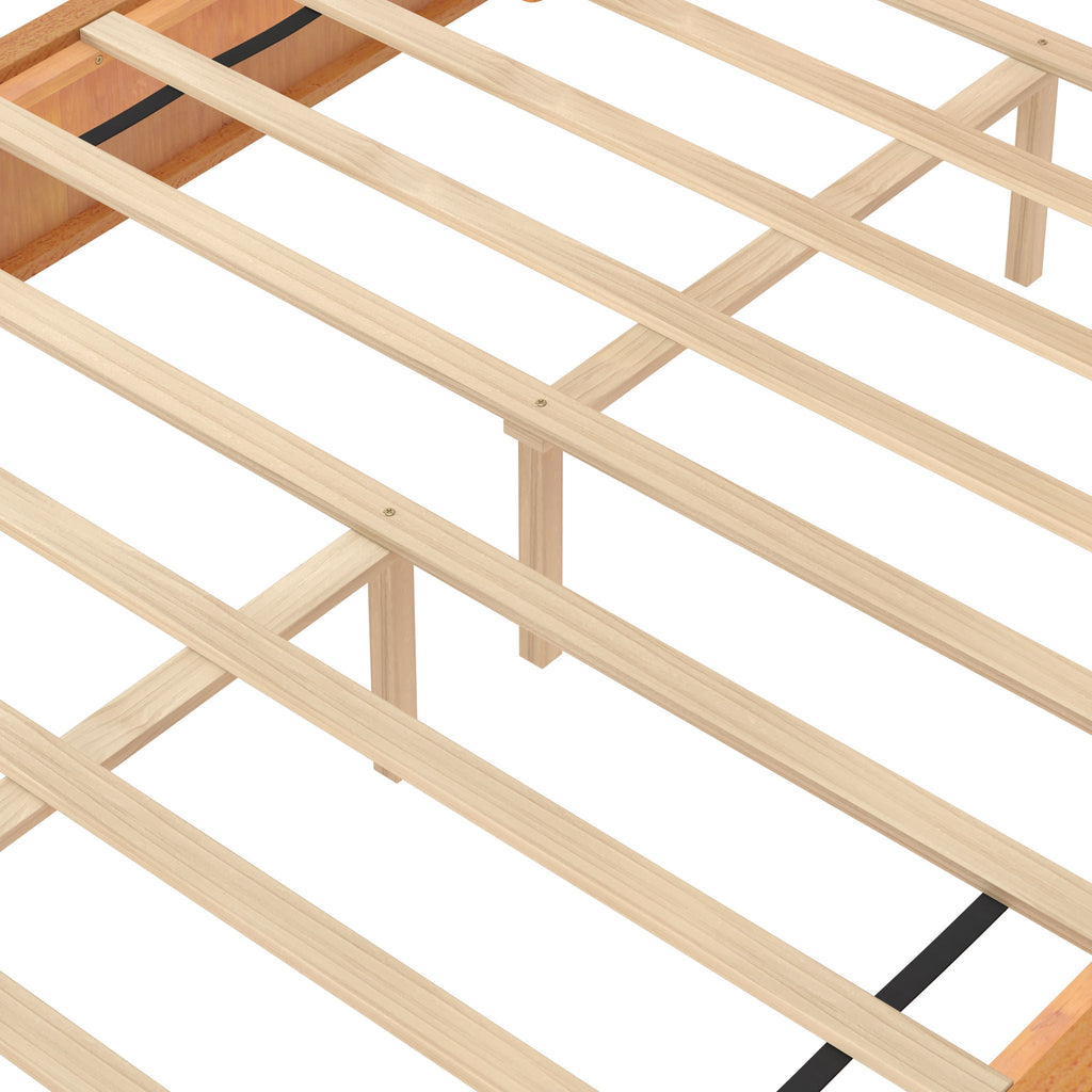Platform Bed Frame with Headboard, Floor Standing Design - Queen & King
