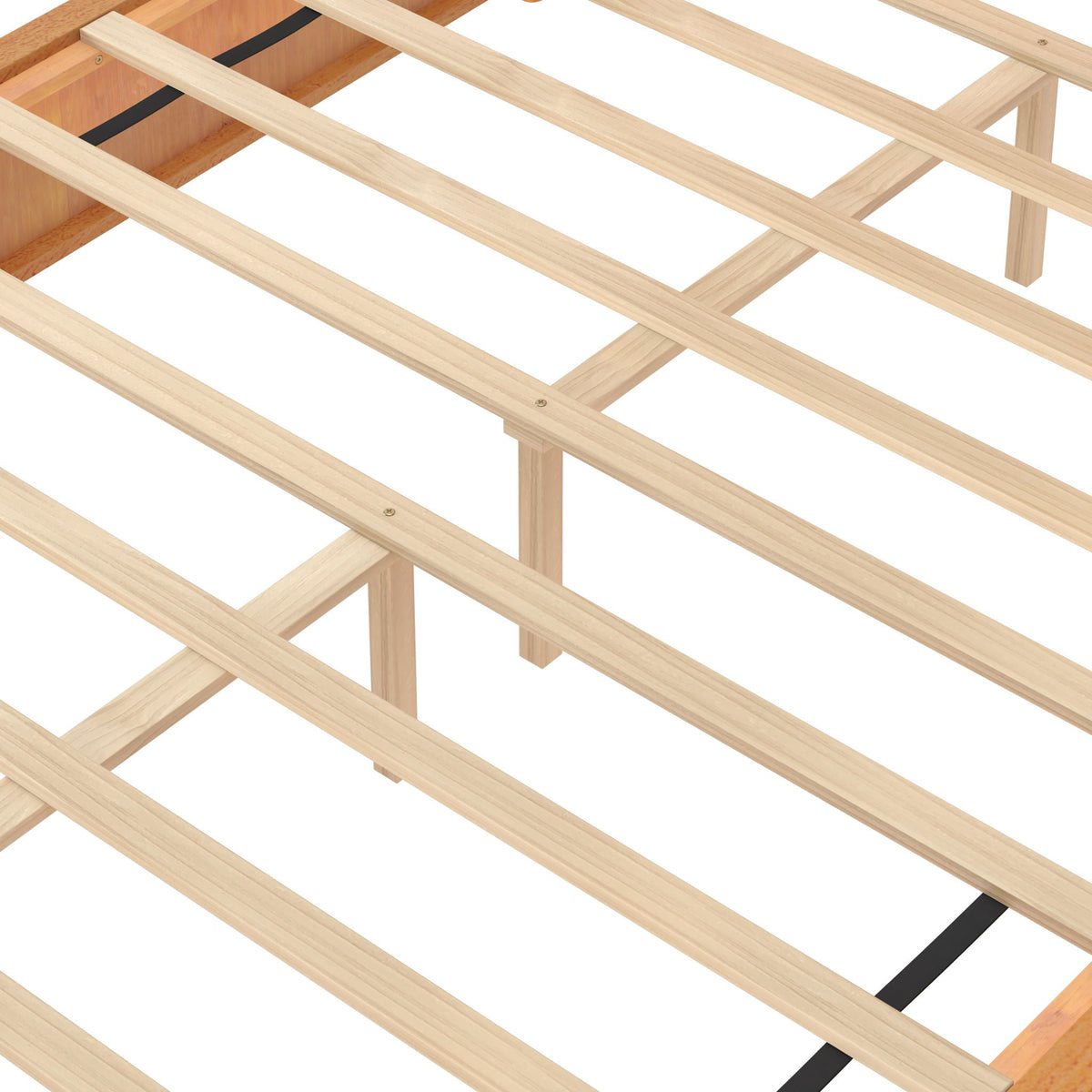 Platform Bed Frame with Headboard, Floor Standing Design - Queen & King