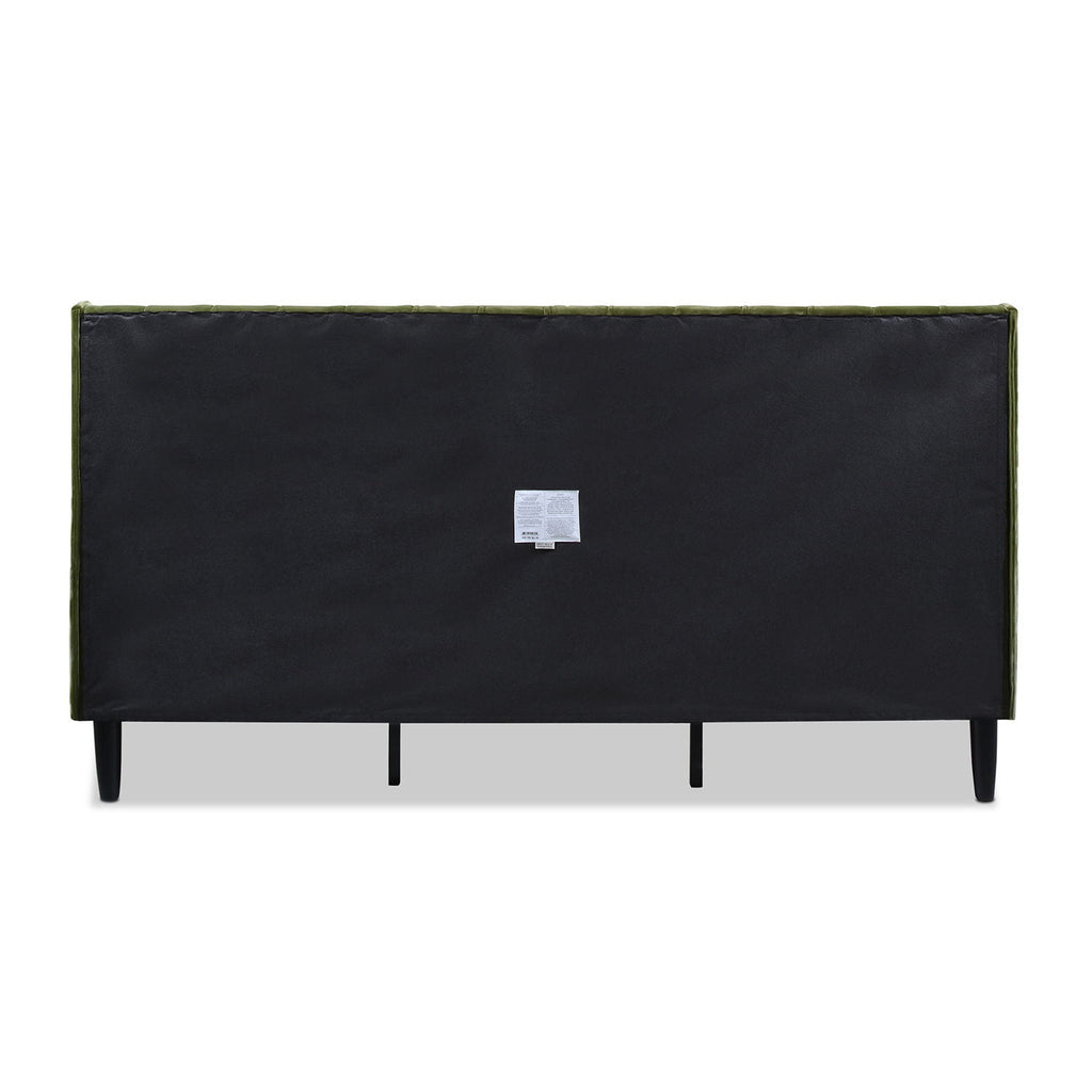Vertical Tufted Modern Headboard Platform Bed Set with Upholstered Finish - Multiple Colors