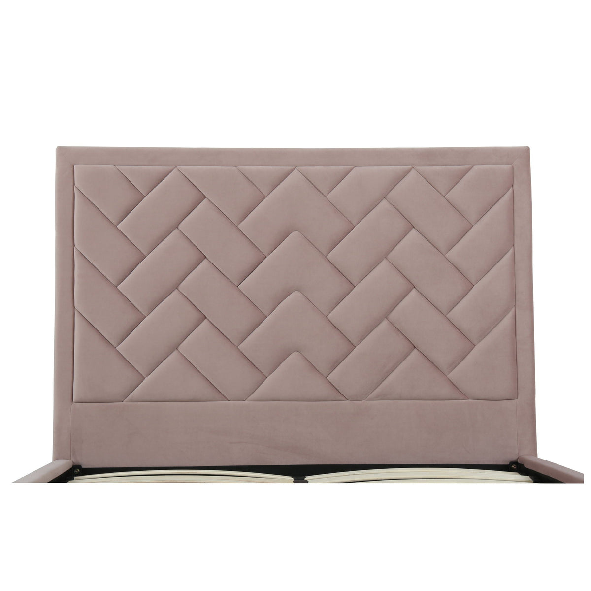 Upholstered Bed with Headboard and Slats - Multiple Colors