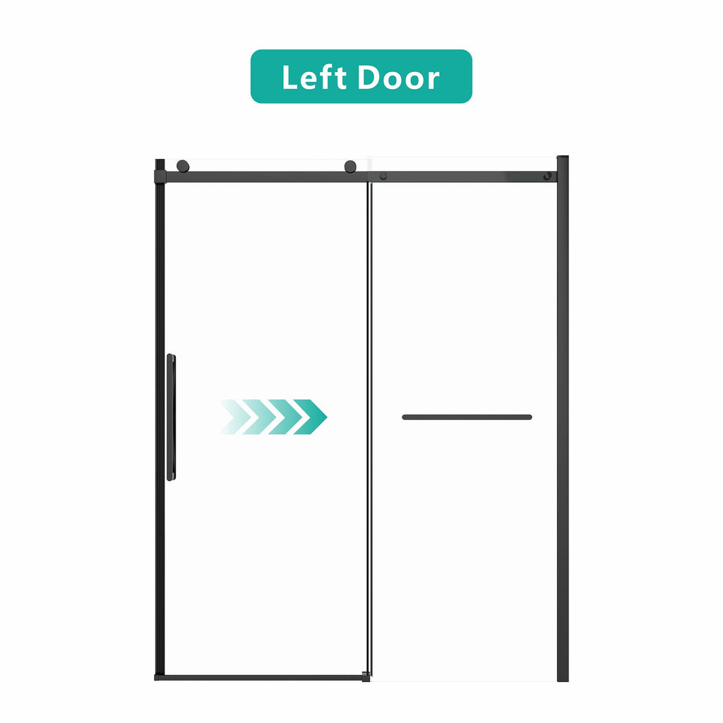 Frameless Sliding Shower Door with 8mm Tempered Glass - Matte