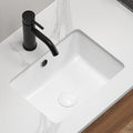 Modern Ceramic Undermount Bathroom Sink with Overflow - White
