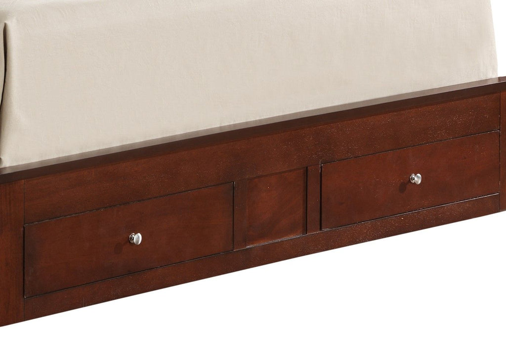 Elegant Storage Bed with Ample Storage - Dark Brown or Black