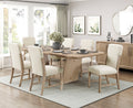 Natural Wood Dining and Kitchen Set with Extendable Table - 7 Piece