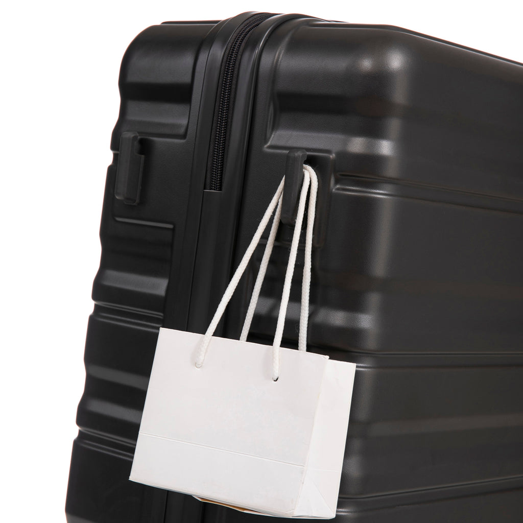 Durable ABS Hard Case Luggage Set with Combination Lock - Dark Gray