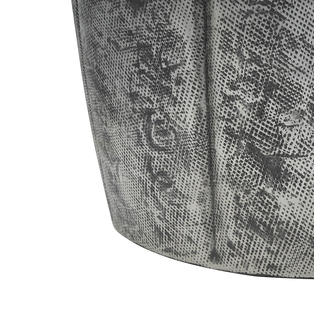 Vanora Accent Table with Drum-Style Body - Silver