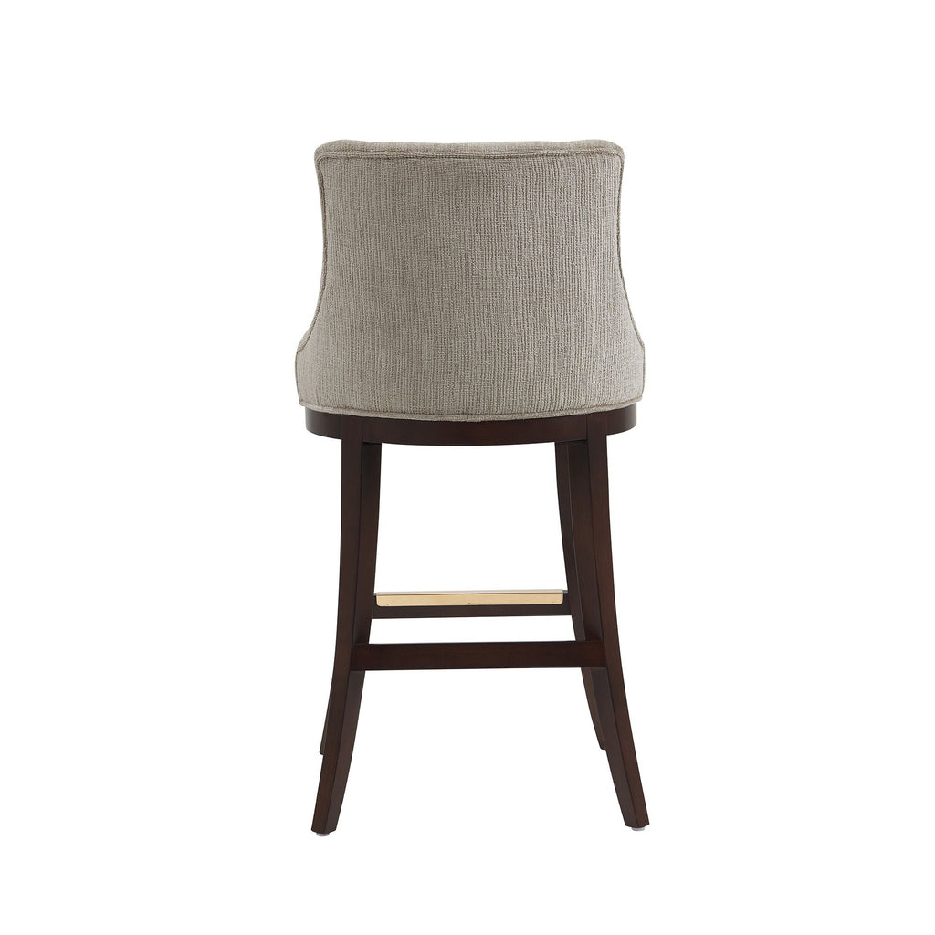 Bar Height Barstool with Backrest - Green, Light Brown, or Beige