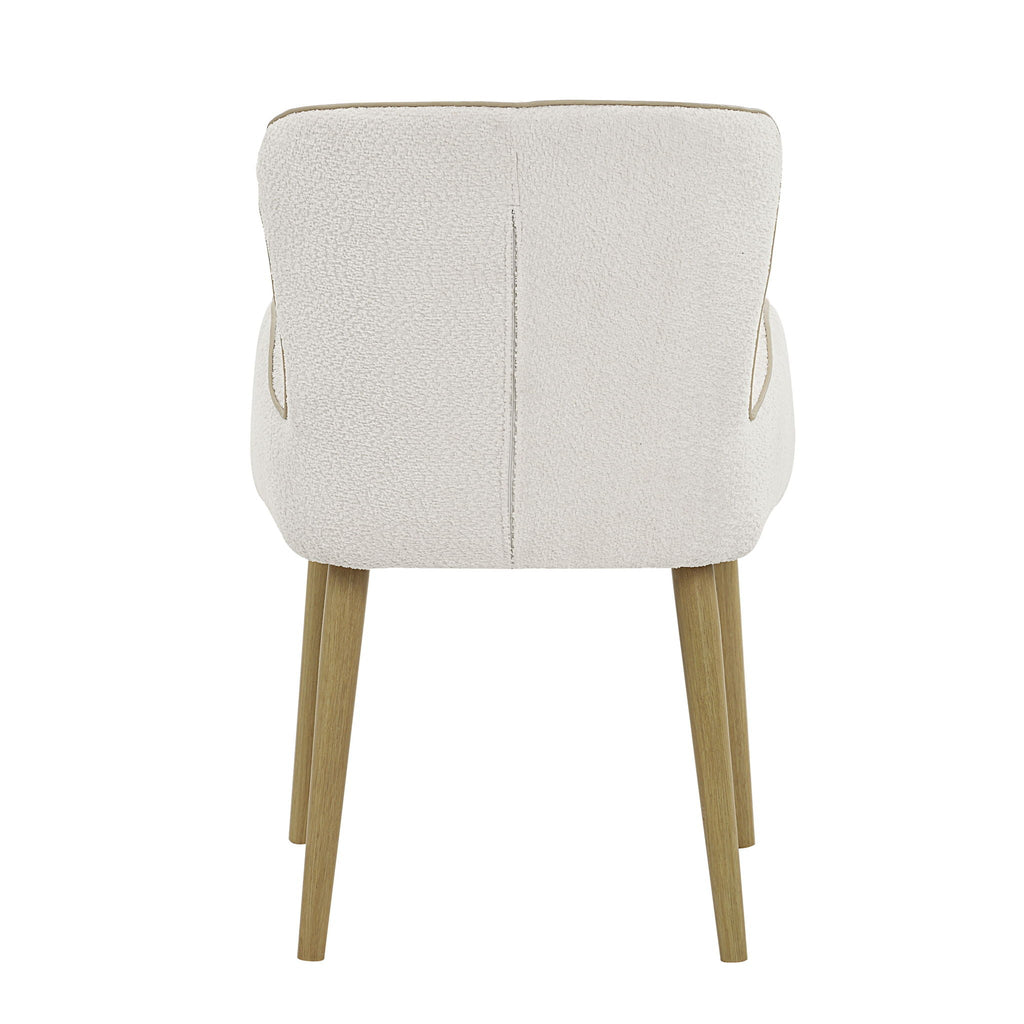Boucle Side Chair Set of 2 with Upholstered Comfort - Beige