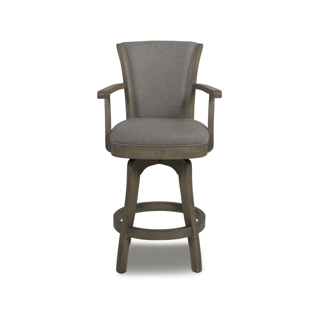 Swivel Counter Height Bar Stool with High Backrest and Solid Hardwood - Multiple Colors