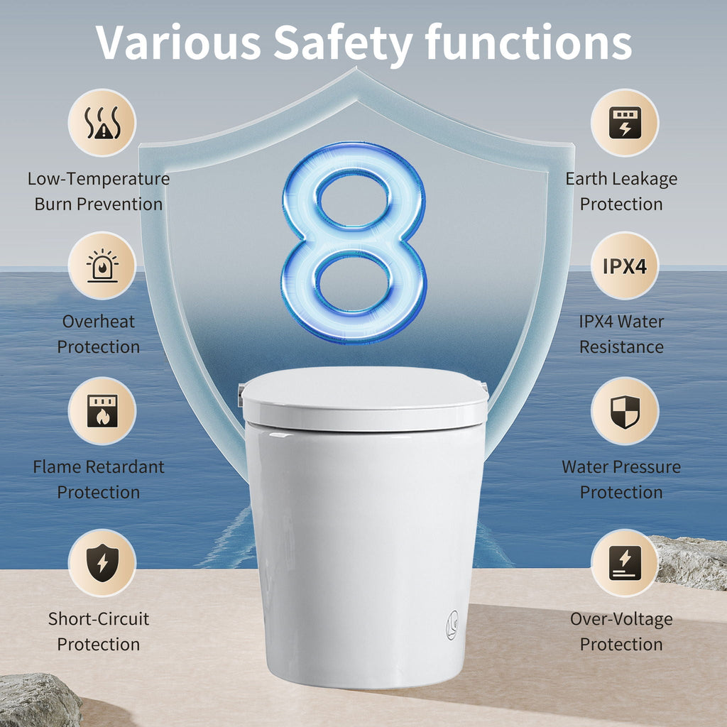 Tankless Smart Toilet With Bidet Built In