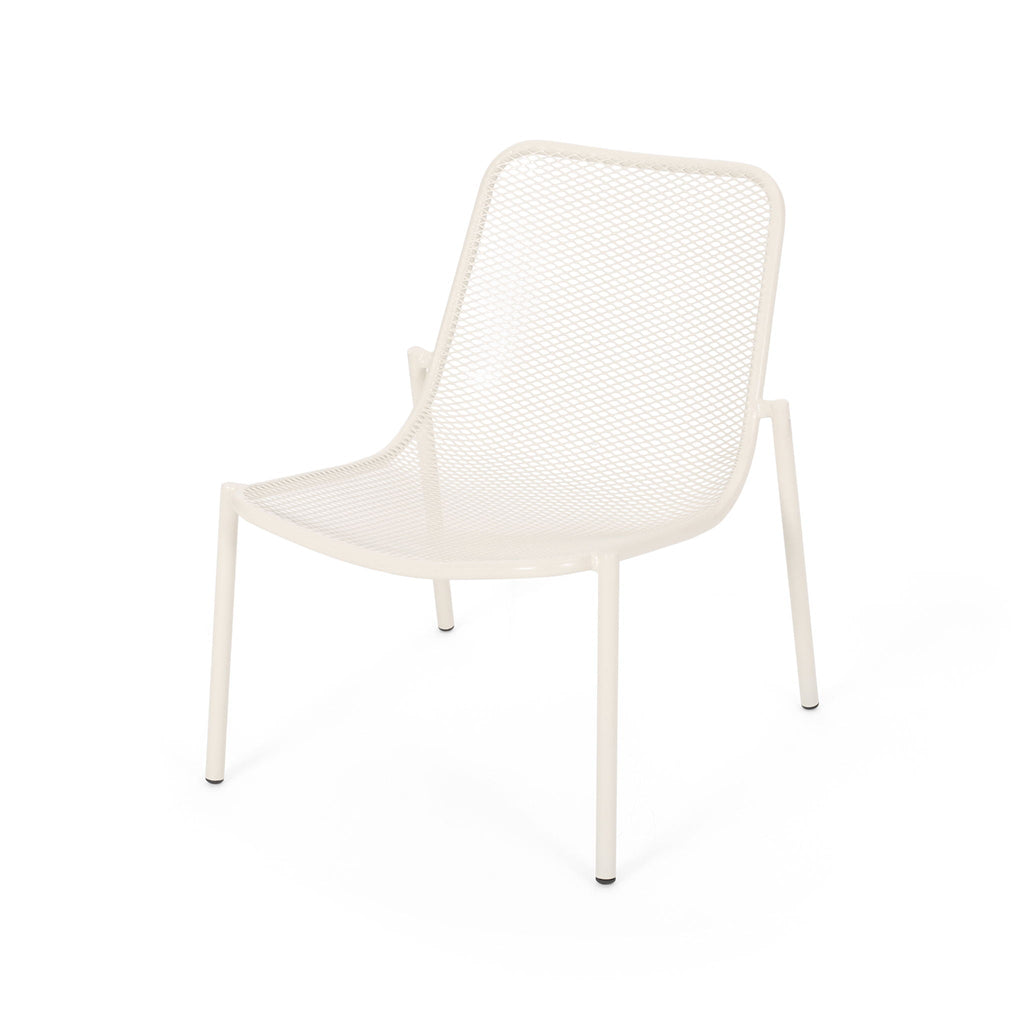 Stackable Iron Chair with Matte Finish - Blue or White