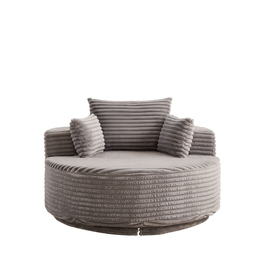 Swivel Sleeper Chair with Supportive Pillow and 360° Base - Multiple Colors