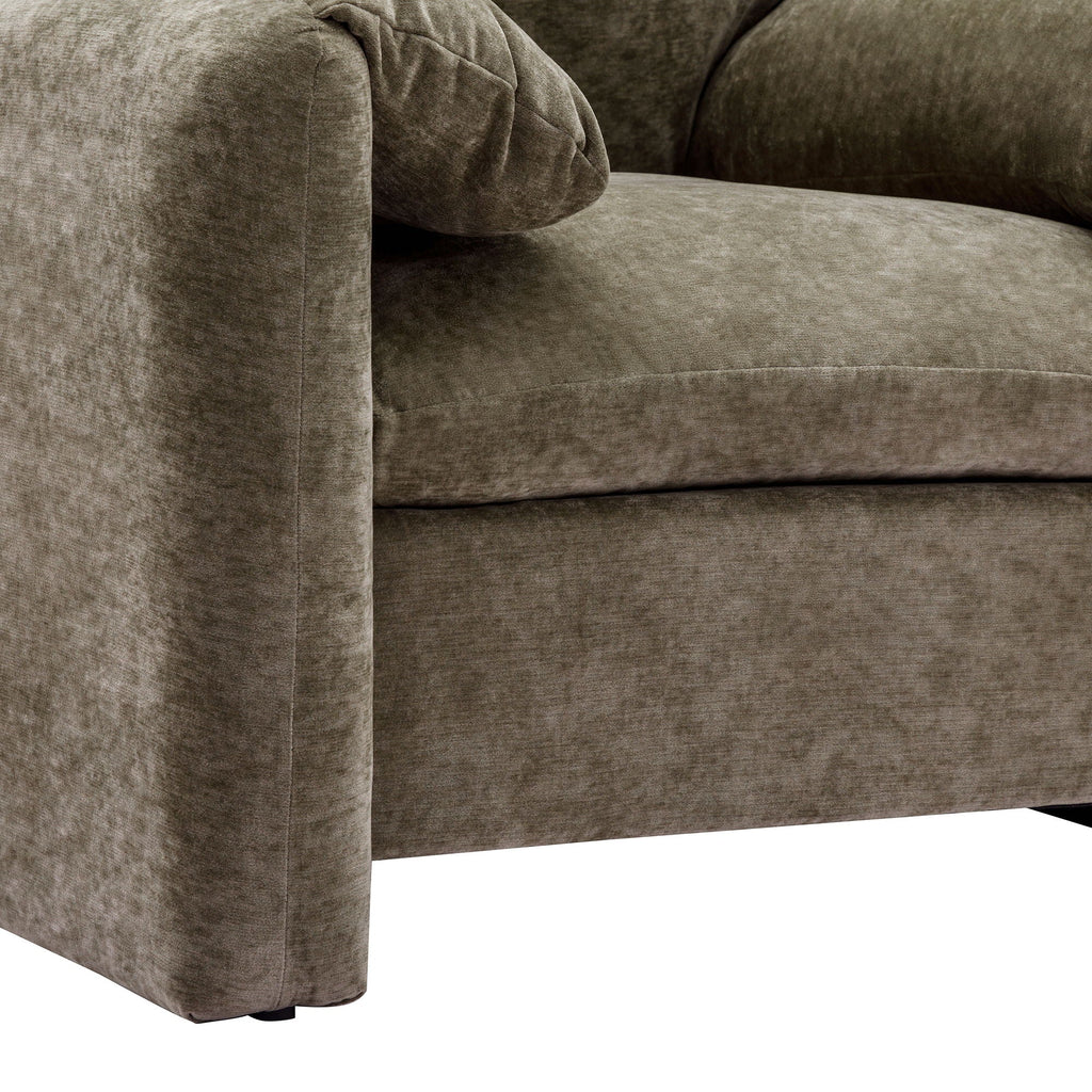 Oversized Accent Single Sofa Lounge Chair with Stain-Resistant Chenille - Matcha Green
