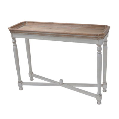 Narrow Alcott Side Table with Durable Fir Wood Construction - Light Brown