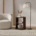 Solid Wood Ventura Side Table with Handcrafted Design - Walnut