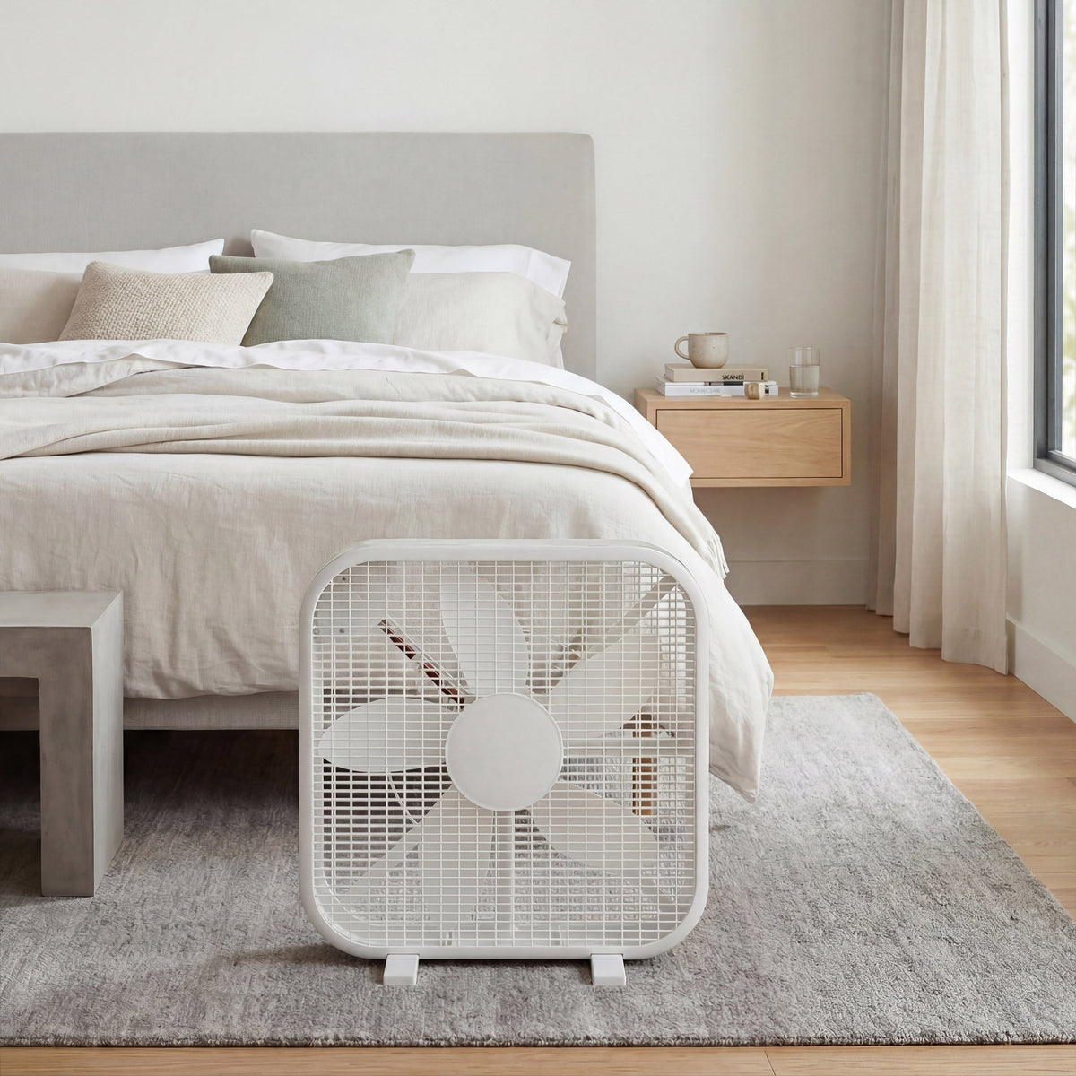 20 Inch Box Fan with 3-Speed Control - White