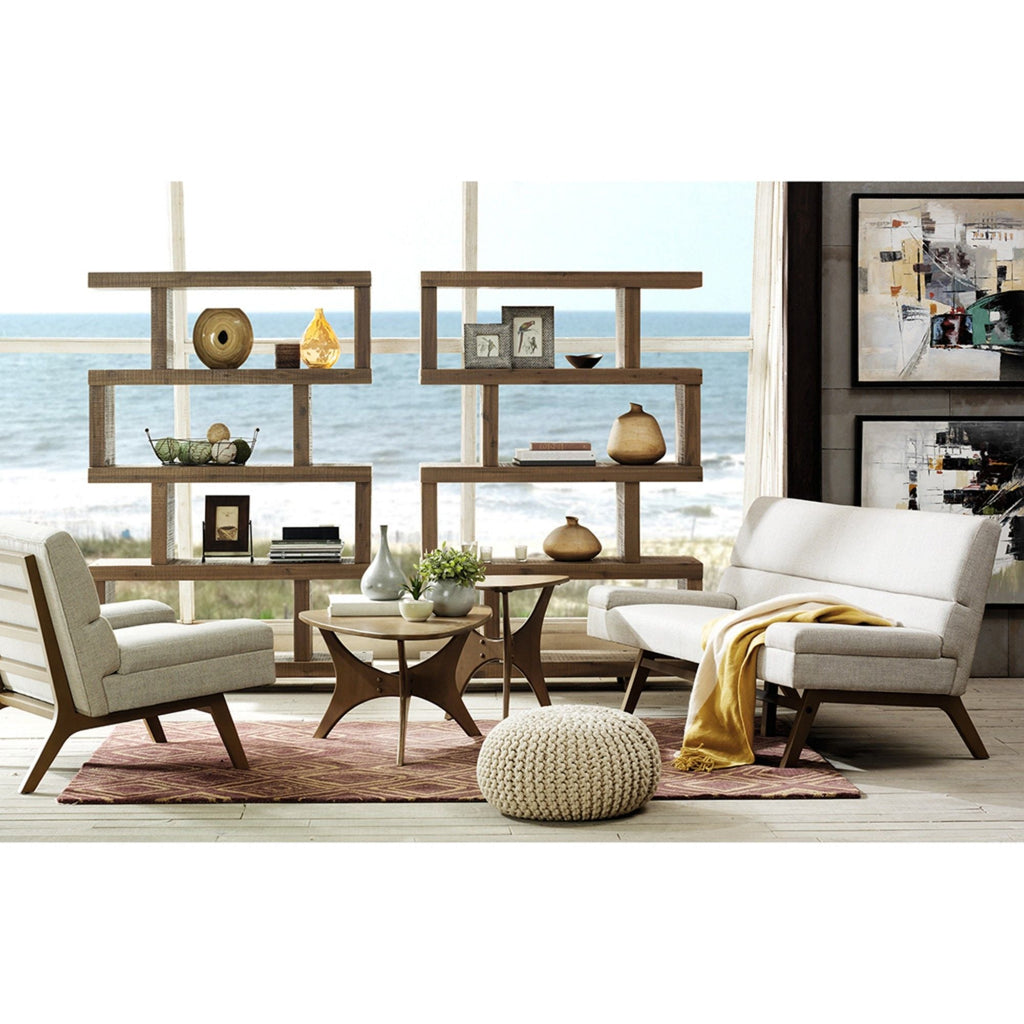 Triangle Side Table with Wood Veneer Top - Dark Brown or Light Brown