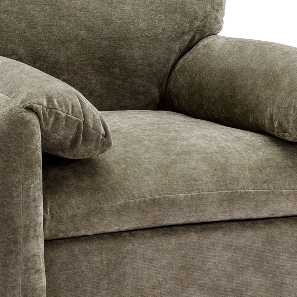 Oversized Accent Single Sofa Lounge Chair with Stain-Resistant Chenille - Matcha Green