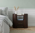 Solid Wood Valencia Bedside Nightstand with Velvet Mocha Finish