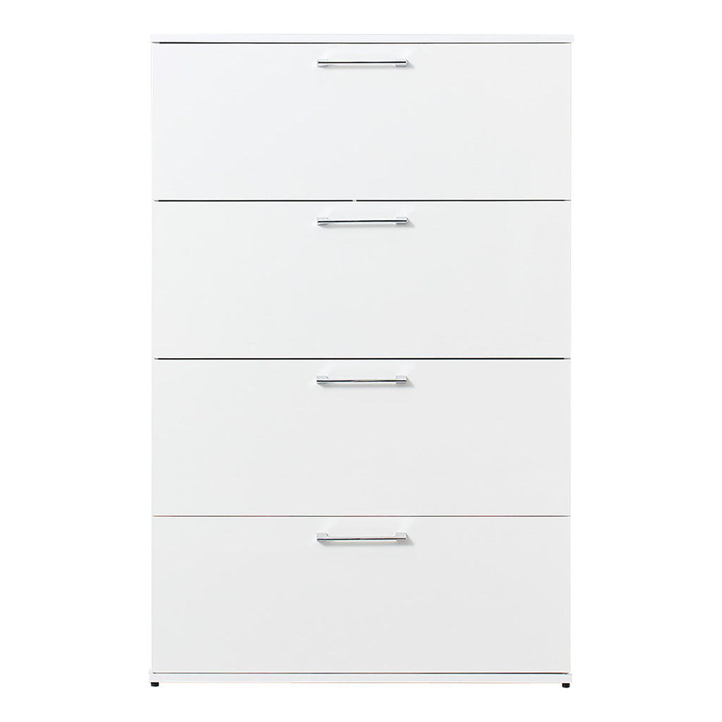 Glossy 4 Drawer Accent Chest with Deep Storage - Dark Gray or White