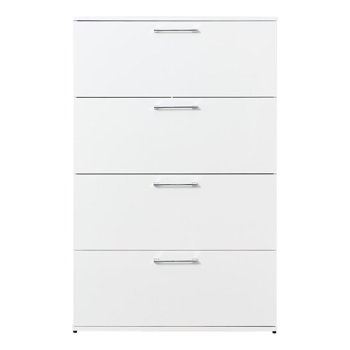 Glossy 4 Drawer Accent Chest with Deep Storage - Dark Gray or White