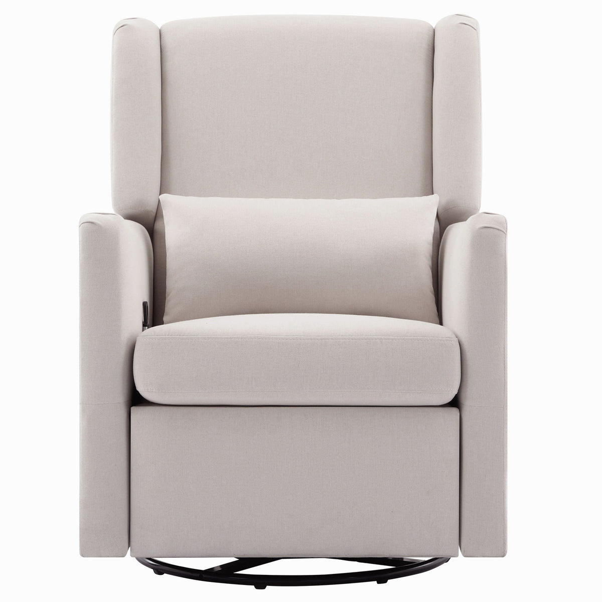 Wide Wingback Swivel Glider Rocker Recliner Chair with 360-Degree Swivel - Dark Green or Beige