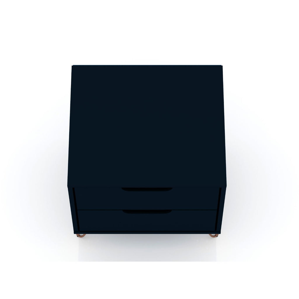 2 Drawer Nightstand with Durable Splayed Legs - Multiple Colors