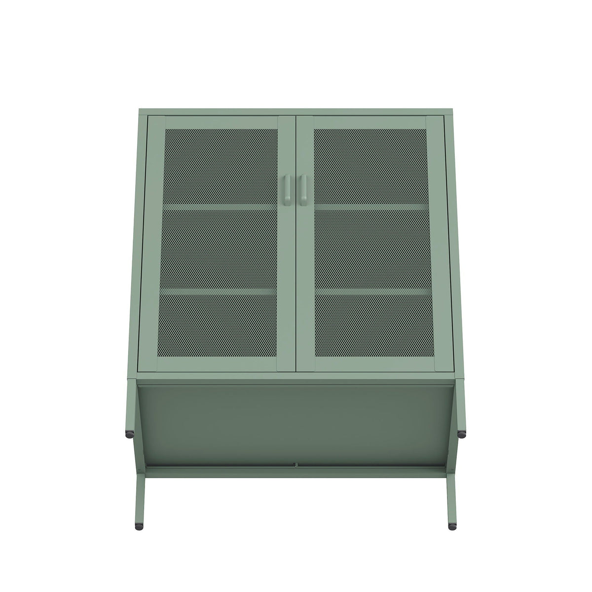 Metal Accent Cabinet with Adjustable Shelves - Black, Green, or White
