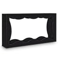 63 Inch Console Table 2-Tier Narrow Entryway Table with Wavy Edge Storage Shelf