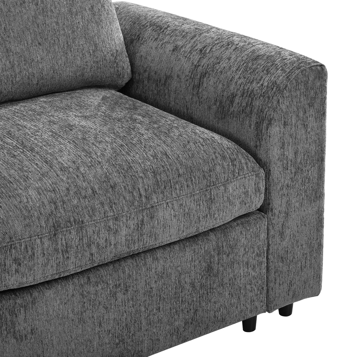 130.3" Modular Sectional Sofa with Deep Seat Comfort - Chenille