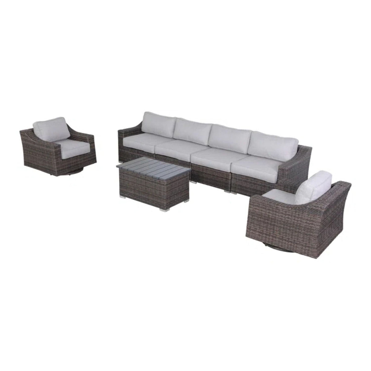 Stylish Sofa Seating Group With Cushions - Multiple Set Options, Dark Gray, Gray, or Dark Brown