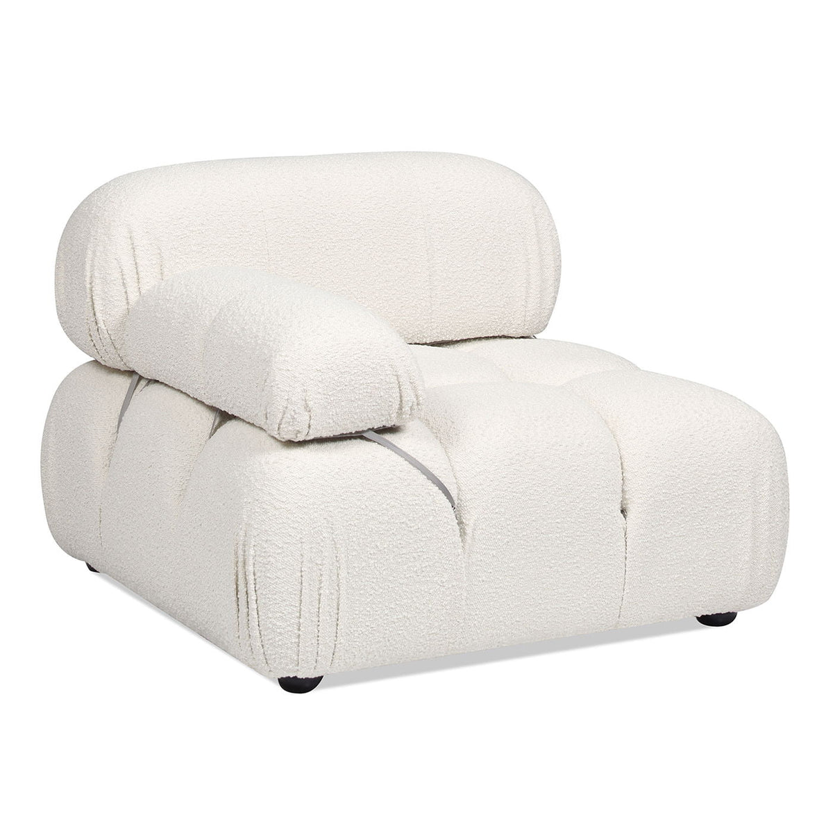 Bubble Modular Modern Lounge Arm Chair with Eucalyptus Frame - White, Green, or Orange