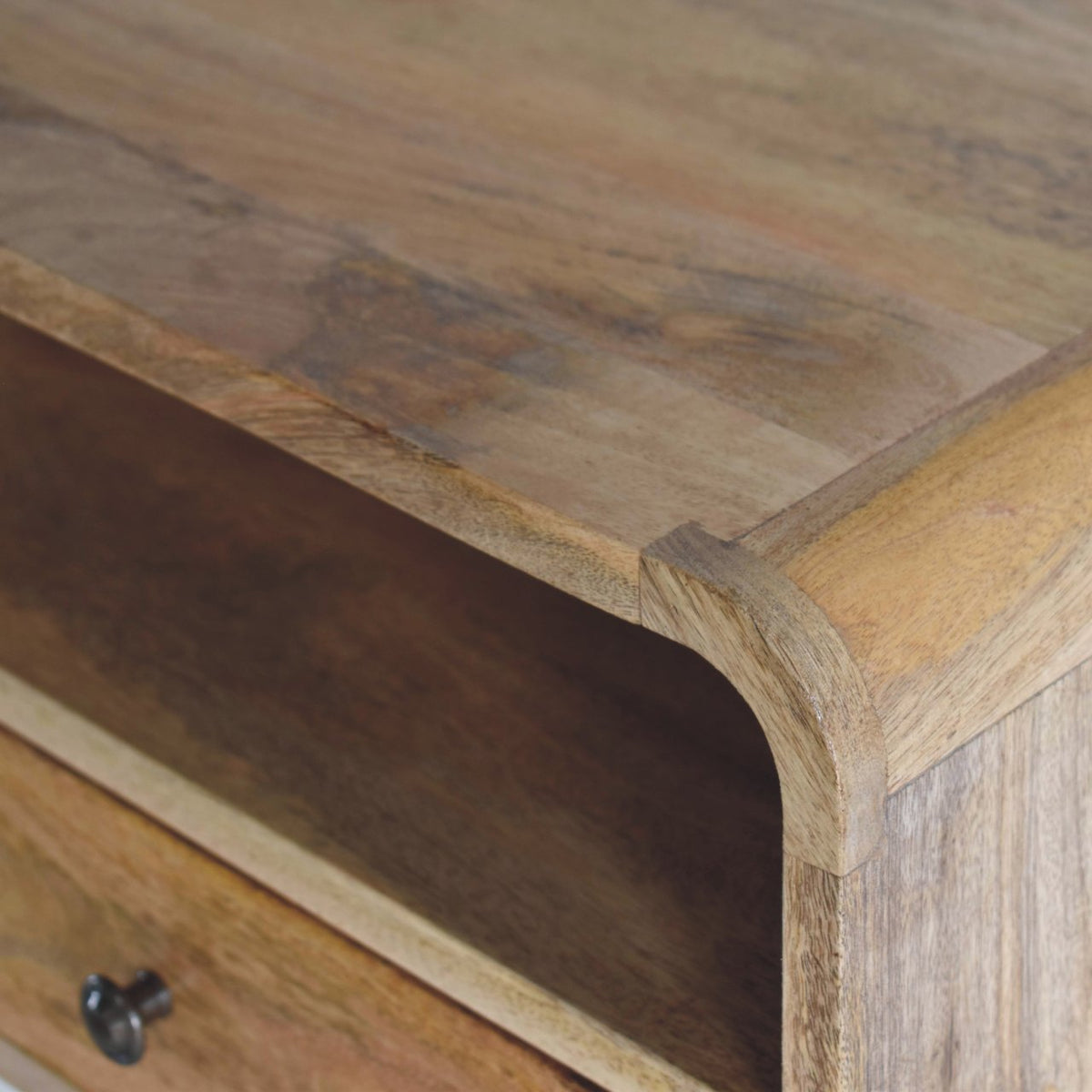 Large Floating Bedside Nightstand with Drawer and Open Slot - Oak-ish