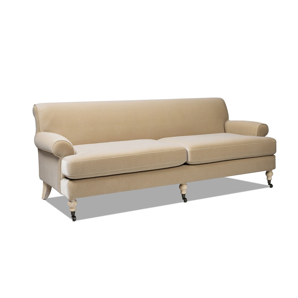 Two Cushion Tightback Sofa with Removable Cushions - Beige or Light Brown