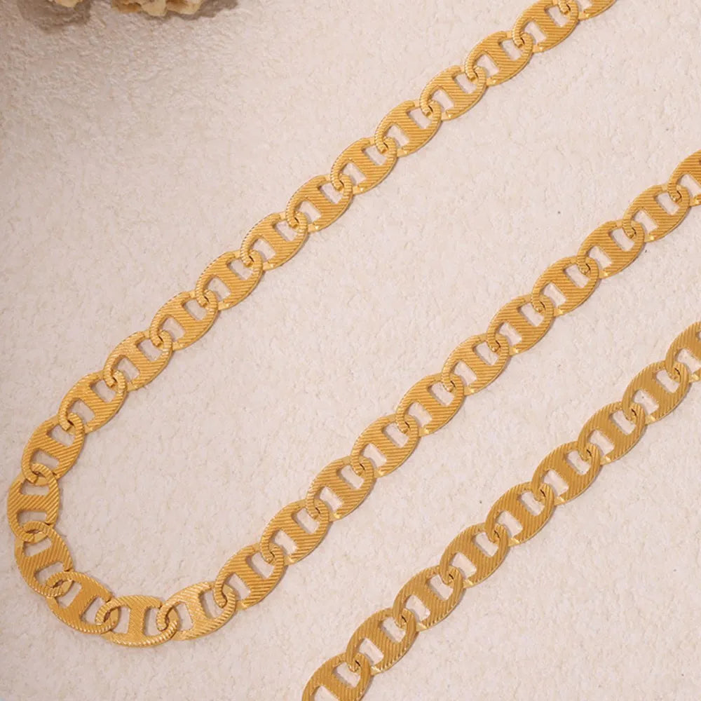 Real gold titanium steel necklace
