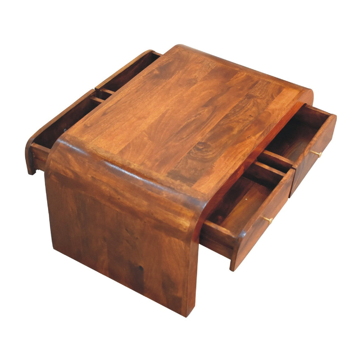 Solid Wood Darcy Coffee Table with 2 Drawers - Chestnut