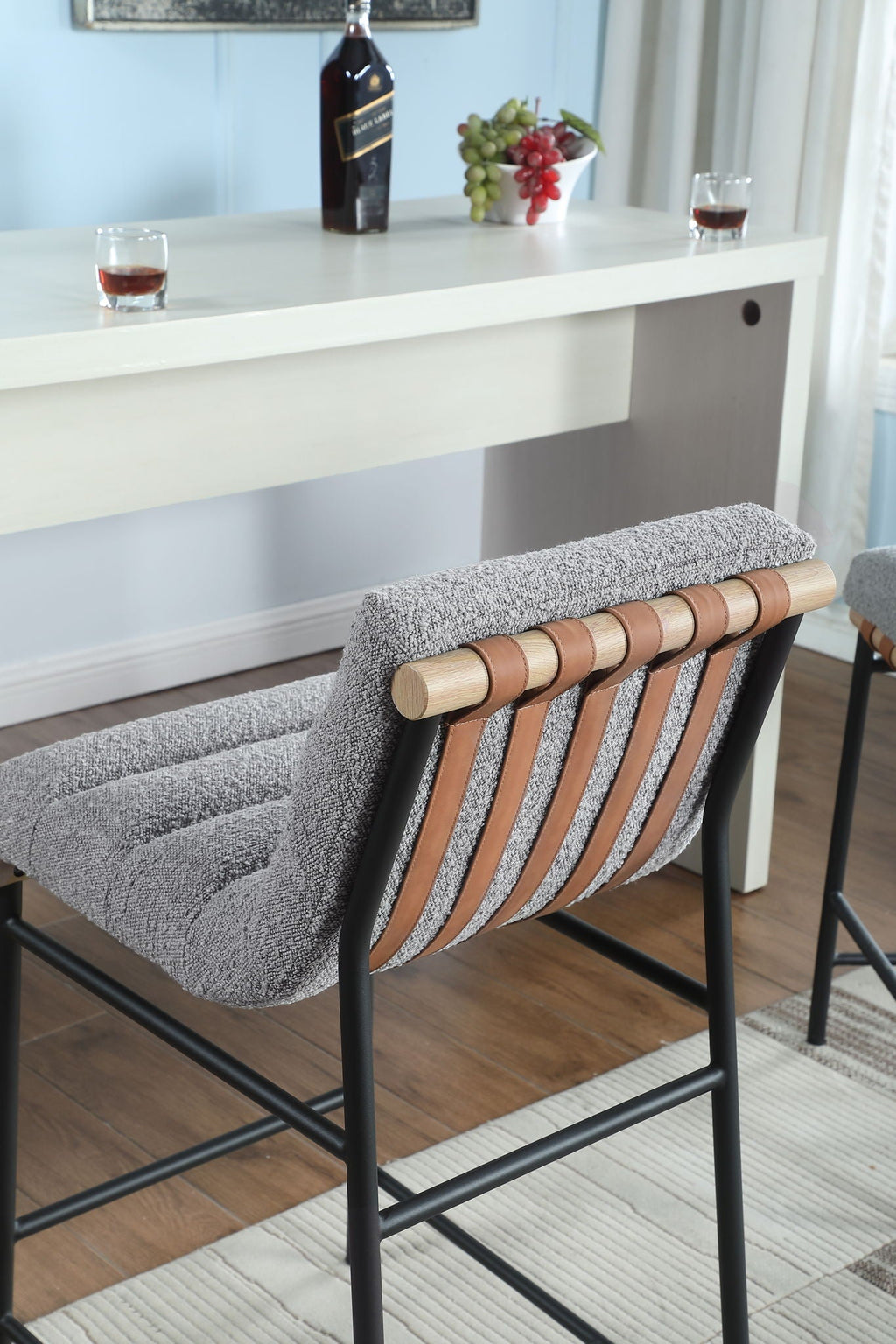 Lahni Boucle Fabric Counter Height Chair - Multiple Colors