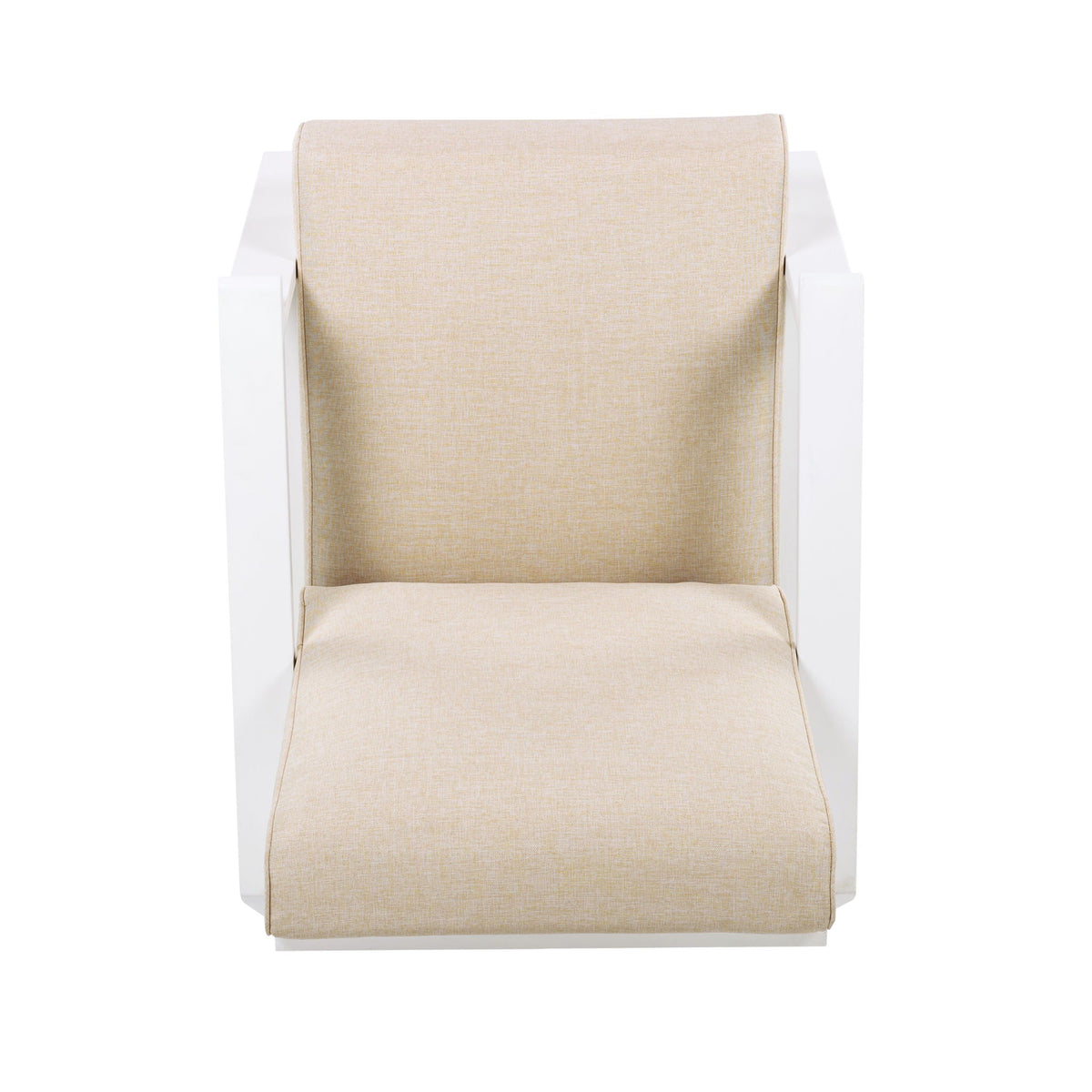 Outdoor Patio Lounge Chair Set of 2 with Cushions - White or Light Brown