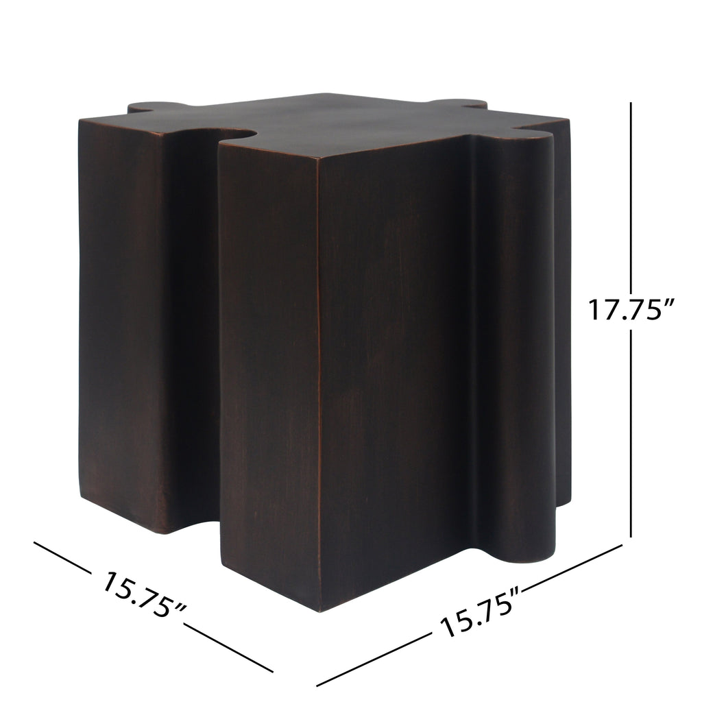 Artistic Puzzle Outdoor Table Set with Modular Design - Antique