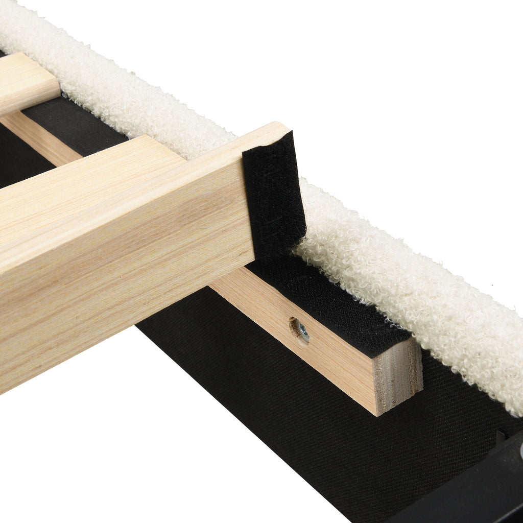 Platform Bed Frame with Tall Headboard and High Footboard - White or Gray