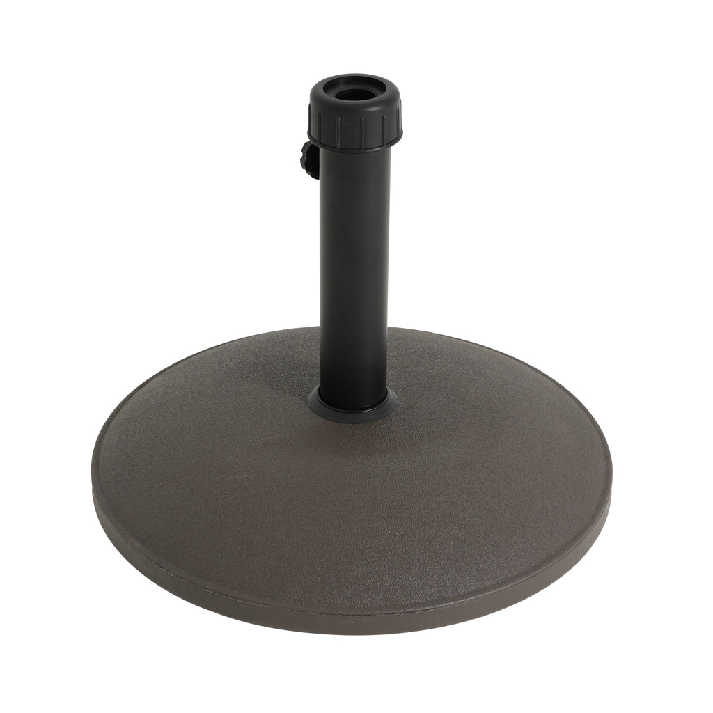 Brown Outdoor Umbrella Base with 35 lb Concrete Core – Stable & Weather Resistant