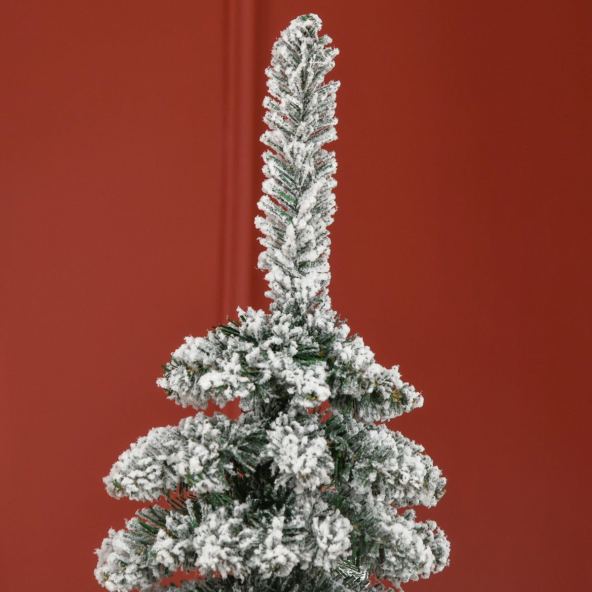 6' Snow Flocked Artificial Christmas Tree with Realistic Branches - White